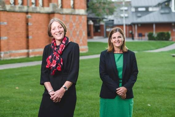 New Exeter School Head Ms Louise Simpson pictured with Junior School Headmistress Mrs Saskia van Schalkwyk.