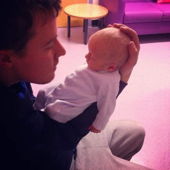 Luke Compton with his son Kaleb.