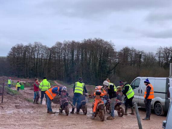 Young people enjoying themselves at Tchorek MX.