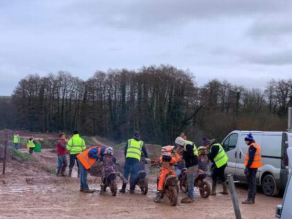 Young people enjoying themselves at Tchorek MX.