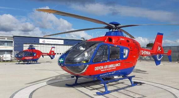 A Devon Air Ambulance took Katarzyna Machaj’s six-year-old son to hospital after he was seriously injured in the head-on collision.