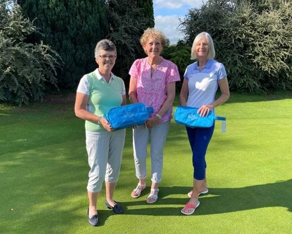 Ladies Invitation Winners, from left, Maria Clapp, Sue Jackson (Lady Captain) and Fran Shrubsole.