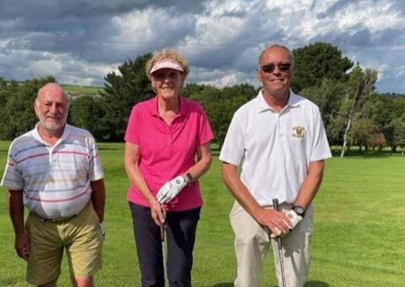 In-coming Captains, from left, Peter Stunell, Sue Jackson and Peter Blinkhorn.