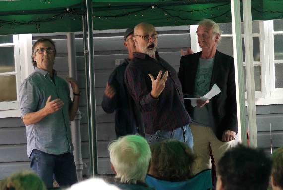 Julian Wild, David Heathfield, Phil Clark and Pat Laver giving us some drama.