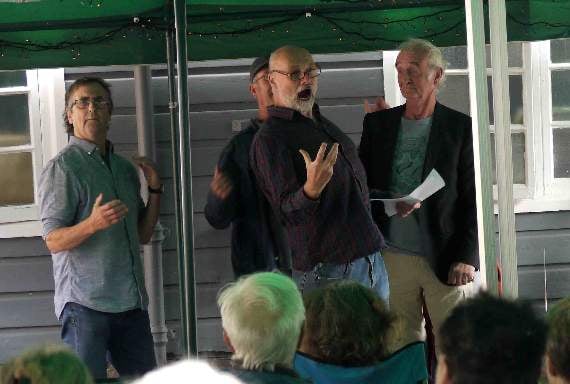Julian Wild, David Heathfield, Phil Clark and Pat Laver giving us some drama.