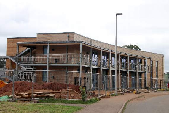 A view of the new surgery being built on Joseph Locke Way in Crediton. AQ 3827