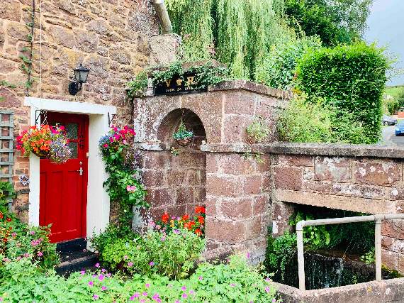 The side of Shute Cottage, winner of the hanging basket and window box section in this year’s Sandford Gardens competition. Photo: Carol Furze