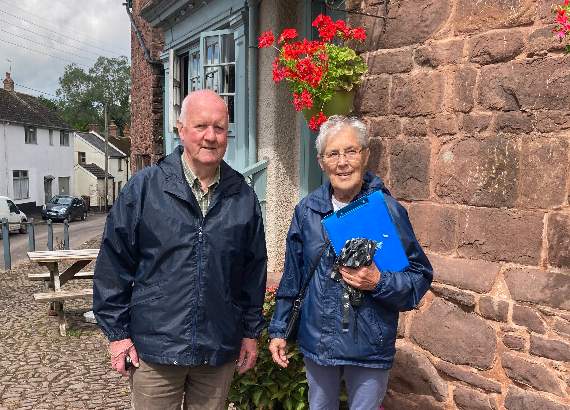 Jim and Rita King from Crediton were the judges for this year's Sandford Gardens and Hanging Basket/Window Box competitions.