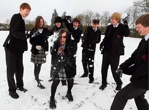 The snow wasn't bad news for everyone.