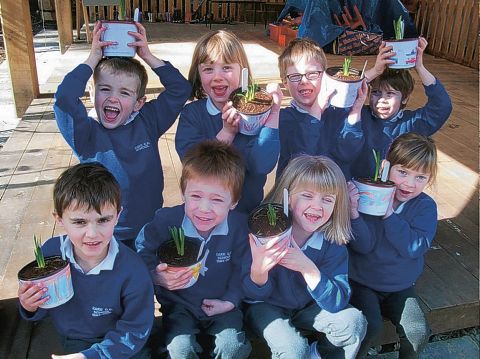 Pupils sow seeds of love and care