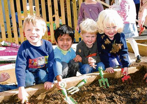 Green-fingered pupils get busy outdoors