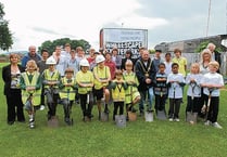 Sod-cutting heralds skatepark work start