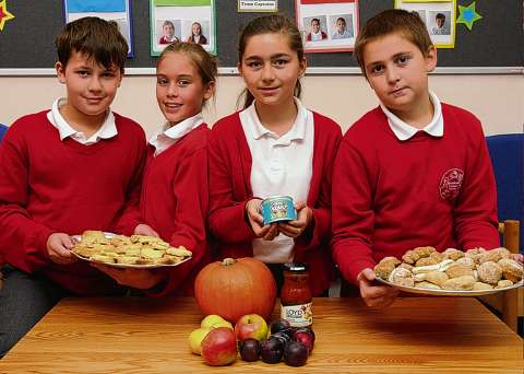 Generous children mark the harvest