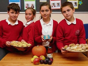 Generous children mark the harvest