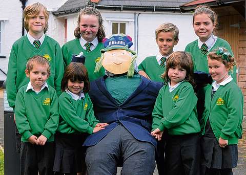 The reception class at Beacon Hill Primary, who made the Guy which will go on the bonfire tomorrow night (HD44-215-14) Picture by RUTH MARSHALL
