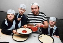 Hungry pupils get a pizza the action