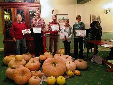 Prize pumpkins put proudly on parade