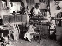 Demonstration of furniture-making techniques