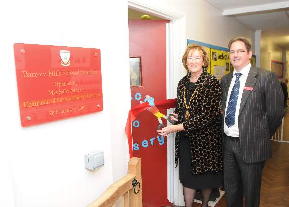 Council chairman Sally Marks and school head Paul Crisell