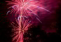 Fireworks light up the night skies
