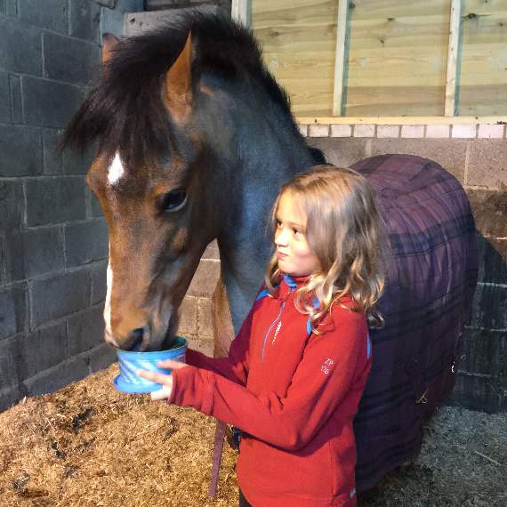 Lyla with her pony Ronnie