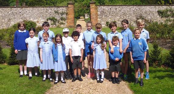 Chawton school children were treated to a special tea in the gardens of Chawton House Library as a reward for respecting others