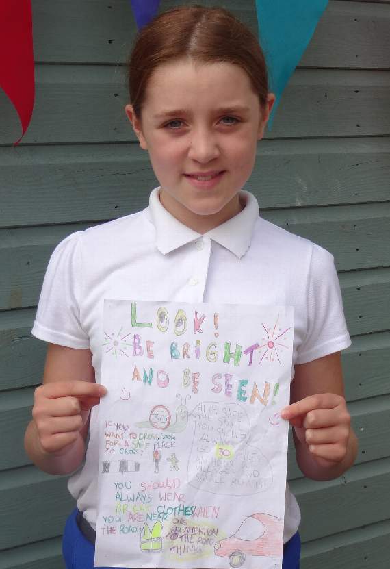 Alexandra Buckland, winner of the ‘Be Bright Be Seen’ art competition