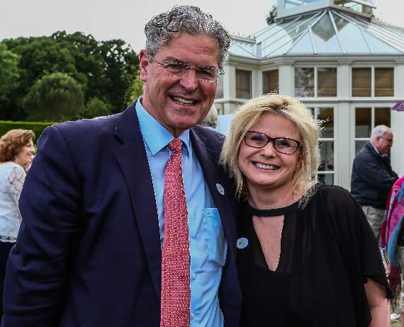Ark Cancer Centre charity trustee Merv Rees with 2016 BBC MasterChef winner Jane Devonshire