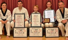 Black belts for Tae Kwon Do trio