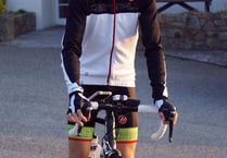 Hamish gets on his bike