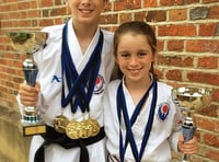 Karate girl follows  in brother’s footsteps