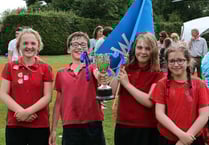 Sun shines on school sports day