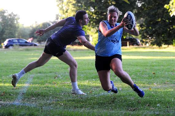 O2 Touch mixed rugby – a great way to get into the sport.