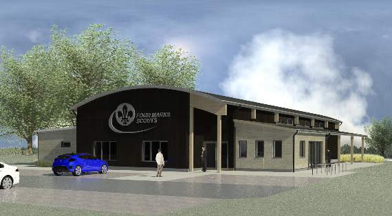 An artist’s impression of how the new £1m Four Marks Scout building will look