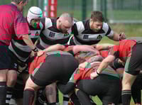 Farnham had a dominant front row in Jules Joris, Lenny Jennings and Andy Naisbitt. (photo courtesy of Mark Weeks)