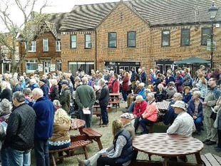 Easter gathering for the Walk of Witness