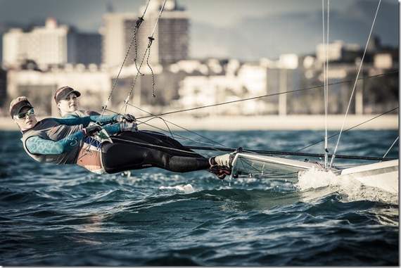 Two blondes in a boat: Andrea Brewster and Saskia Tidey competed at the Rio Olympics.