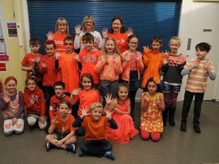 Pupils ‘go orange’ for Harry