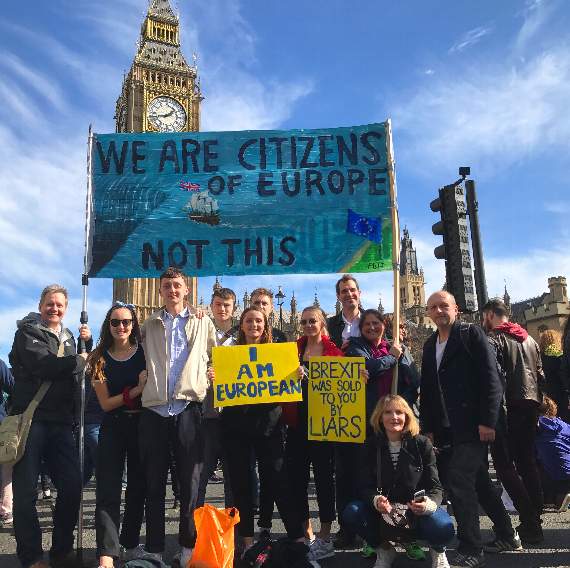 Family protest at anti-Brexit rally
