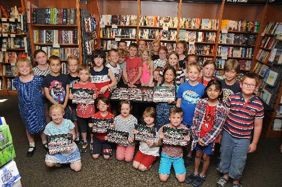 Pupils from Medstead Primary School at Waterstone’s for the book launch
