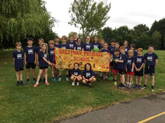 Greatham Primary School pupils who took part in the Hampshire School Games in Aldershot