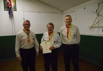 Scout leaders celebrating their long service