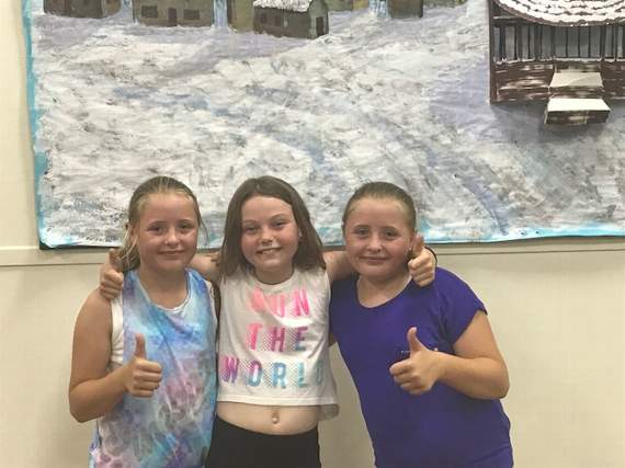 Pictured left-right are: Emily Coombs, Carnival Princess Jessica Manns, Kate Coombs