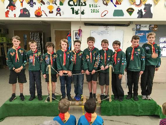 Cubs and Scouts from the First Liphook who will be moving up the ladder at the start of the new school year in September