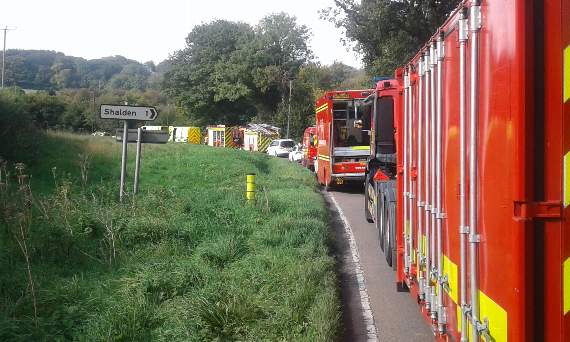 The scene of the accident on the A339 (Picture: Dave Cox)
