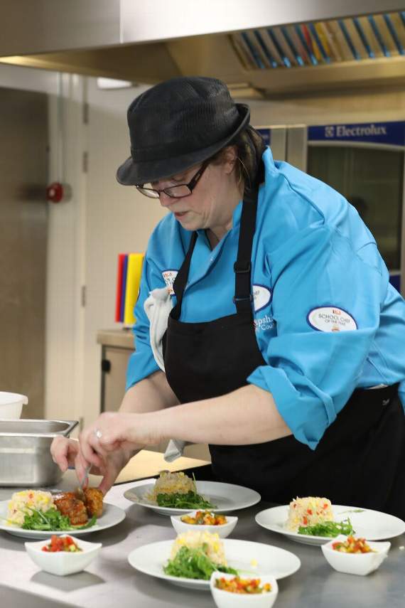 Alison Dombrick competing in last year’s School Chef of the Year competition