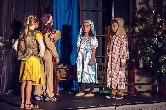 The Christmas tale played out by pupils