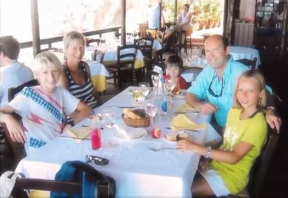 The Keville family in happier times: (left to right) Harry, Kate, Robbie, Mark and Lara