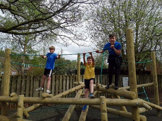 The play equipment was paid for with help from the National Lottery