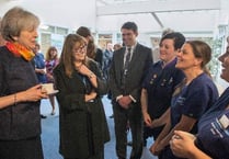 Theresa May pays a visit to Frimley Park